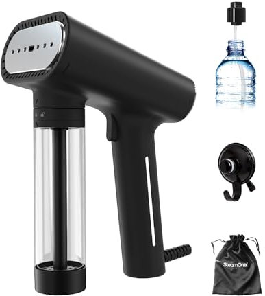 SteamOne - Défroisseur Vapeur à Main Karl EUNS150B - Steamer de Voyage, Maison - Fer à Repasser Portatif Haute Puissance 2000W - Réservoir 150ml - Cable 3m - Repasse tous types de tissus