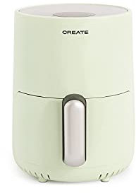 CREATE/FRYER AIR/Heißluftfritteuse 1.5L Pastellgrün/Antihaft-Korb, automatische Abschaltung, BPA-frei, programmierbar, 900W
