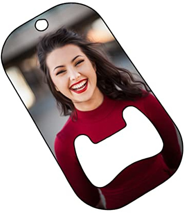 Personalised Photo Message Text Stainless Steel Bottle Opener Double Sided