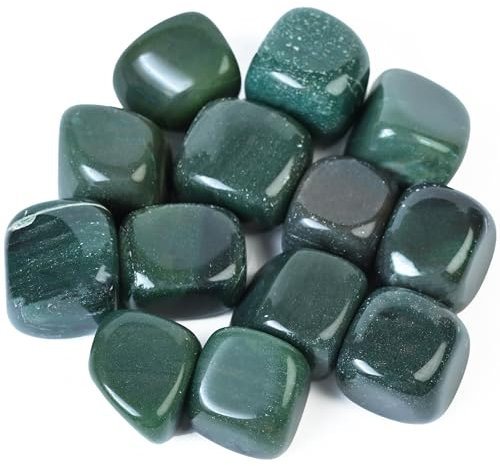 Crocon Green avventurina burattata Pietre e Cristalli Bulk 13 Pezzi Set per Chakra Reiki Cristalli Pietre levigate Pietre preziose e Cristalli Tumble per Regalo