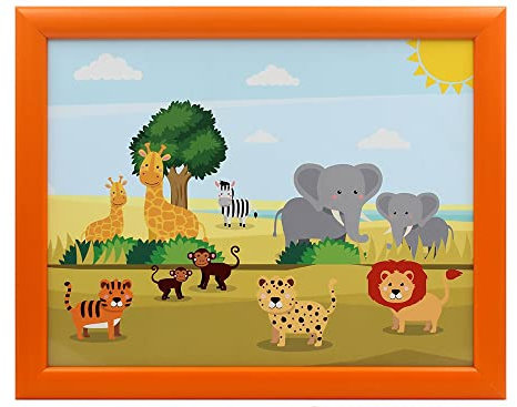 The Leonardo Collection Little Stars Zoo Laptray For Food Serving & Breakfast | Comfortable Bean Bag Lap Trays With Cushion | Durable Food Tray For Eating On Lap | Ideal Laptrays For Home & Adults