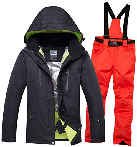Saeohnssty Damen Herren Skijacke und Hose Winter Schnee Kleidung Fsnowboard Anzug Winter Ski Mantel und Hose Set 15M