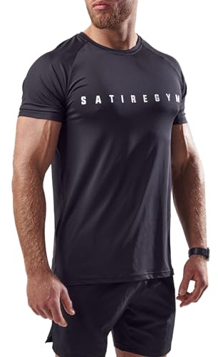 Satire Gym Fitness Shirt als Activewear für Herren - Sport Shirts | Männer & Trainingshirt als Fitness-Bekleidung- Gym Shirt als Kurzarm Sportbekleidung