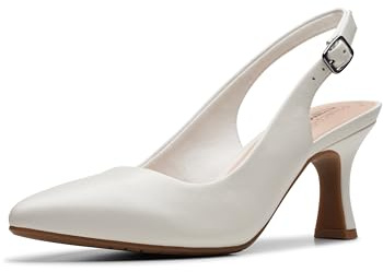 Clarks Women's Kataleyna Step Pump, Off White Leather, 7 UK