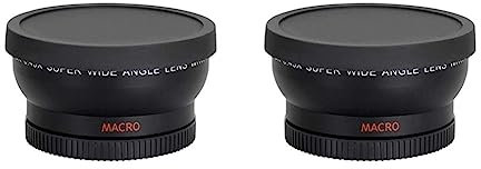 reamhome 2X Convertisseur Grand Angle 0,45X 58mm avec Macro-Macro pour Rebel T6S, T6I, Sl1, T5, T5I, T4I, T3I, T1I, T2I, Xsi, XS, Xd, 60D, 60Da, 7D, 5D, 1D