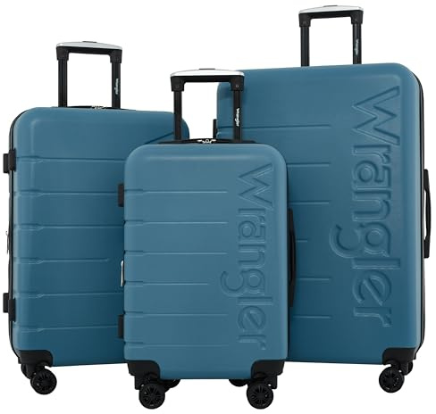 Wrangler Maverick 3 Piece Luggage Set, Blue Heaven, Maverick 3 Piece Luggage Set