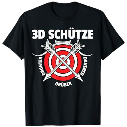 3D Schütze Drunter Bogenschießen Bogensport Bogenschütze T-Shirt