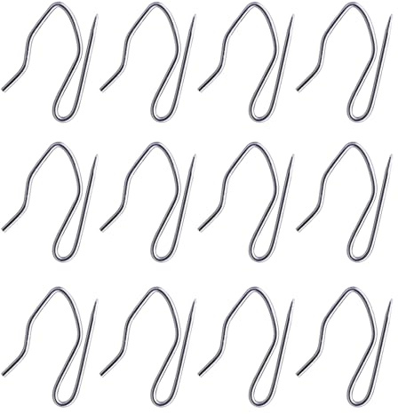 100 PCS Metal Curtain Hooks Heavy Duty Pinch Pleat Curtain Hooks Single Prongs Drapery Pin Hooks for Window Curtain Shower Curtain Door Curtain Triple Pleat Curtains