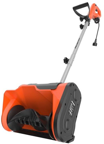Maxlander Electric Snow Shovel, 11 inch 10Amp Snow Shovel for Driveway, Walk-Behind Snow Blower with Powerful Motor and Adjustable Handle, 300lbs/Min
