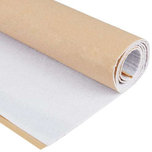 BENECREAT Entretela de Algodón de 4.5mm, Entretela Autoadhesiva de 49x106cm para Acolchar, Accesorios de Costura, Guata de Algodón