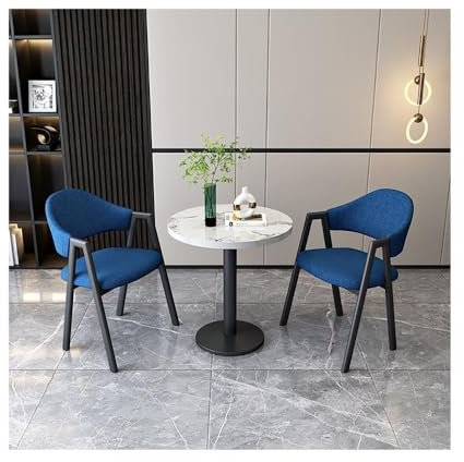Runde Esstischgruppe mit gepolsterten Stühlen für Frühstücksecke, 3-teiliges Set, ideal für kleine Räume