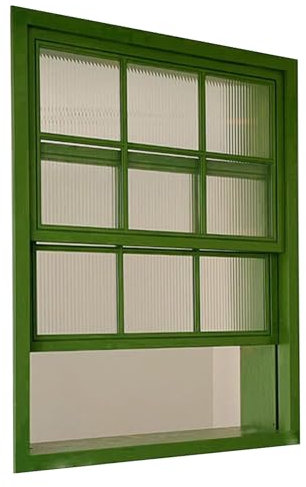 HJLKDYM Altes Rustikales Fenster, Flächenbündiges Schuppenfenster Mit Gehärtetem Glas, Vintage-Holzfenster Für Cafés Blumenläden Dessertläden(60x80cm)