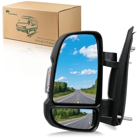 Außenspiegel Links für Ducato Elektrisch Einklappbar, Spiegel Links für Boxer Klappbar, Seitenspiegel Links für Jumper Anklappbar Baujahr 2006-2023 Ohne Temp.Sensor