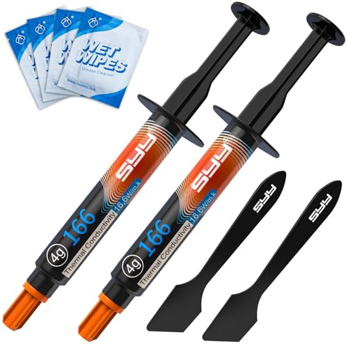 SYY Pasta Térmica, Thermal Paste Nueva actualización Fácil de aplicar de CPU para IC/Procesador/CPU/Todos los Enfriadores con Material de Interfaz Térmica (8G)