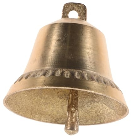 BESPORTBLE Campanello in Ottone Artigianale Retrò Mini Campanellino Dorato Ciondolo per Collare Portachiavi Fornitura Fai da Te Campanella per Cani e Decorazione Feng Shui