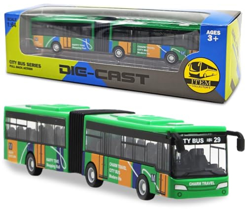 YskerrigToy Autobus Giocattolo, Auto Giocattolo Bambino Mini Bus Modello Pull-Back Veicoli Bus Giocattolos Mini Macchinine Giocattolos Educativo per Bambini Regalo di Compleanno(Verde)