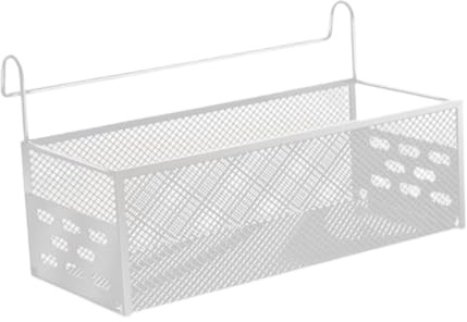 FytStycale Hängekorb Zum Einhängen für Bett Praktischer Nachttisch Organizer Stabiles Hängeregal Und Aufbewahrungskorb Aus Metall für Wohnheim Und Büro, Weiß