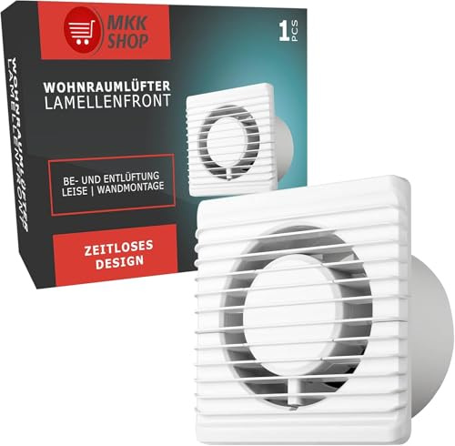 MKK VONLIS Badlüfter Lüfter Ventilator Ø 100 110 125 mm Rückstauklappe verschiedene Funktionen (Standard, Ø 90 mm)
