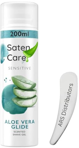 Satin Care Sensitive Aloe Vera Glide Shaving Gel for Women – Moisturising Shave Gel for Smooth, Irritation-Free Shave on Legs & Body (Pack of 1)