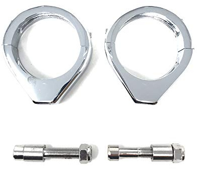 Alchemy Parts Paar 49mm Chrom Motorrad Blinker/Blinker Gabelklemme Klammergabel