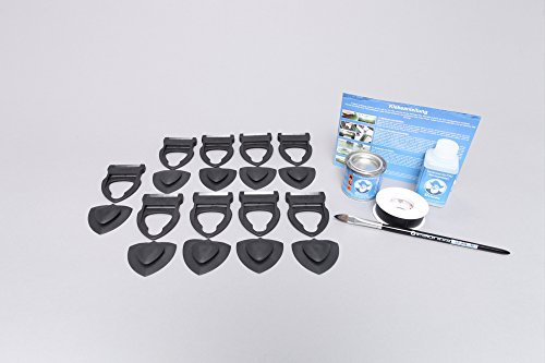 Bengar Set: 9X Haltehaken inkl 9X Noppen + Kleber Kit, Bugtaschen Biminis abdeckplanen