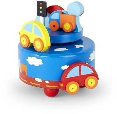 Mousehouse Gifts Baby Spieluhr Spieldose Holz Auto mit Musik Geschenk für Jungs