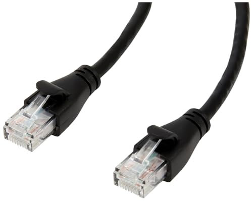 Amazon Basics Cavo Patch Ethernet di Cat6 con connettori RJ45, 1.5m (Confezione da 5), Nero