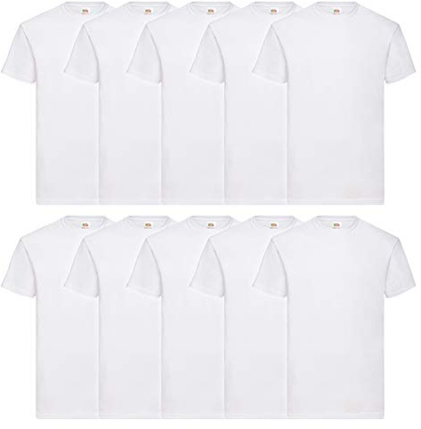 Fruit of The Loom Herren Super Premium Short Sleeve T-Shirt (10er Pack)