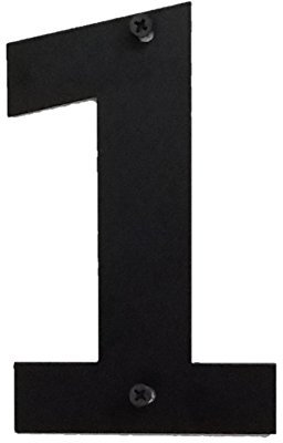 BookishBunny Targa in ferro battuto con numeri in metallo nero, per casa e indirizzo, 15,2 cm o 30,5 cm (12 pollici), 1