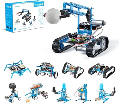 Makeblock mBot Ultimate 10-in-1 Roboter-Bausatz mit Scratch und Arduino | Makeblock mBot Ultimate 10-in-1 Roboter-Bausatz, über 160 mechanische Bauteile, programmierbar mit Scratch und Arduino