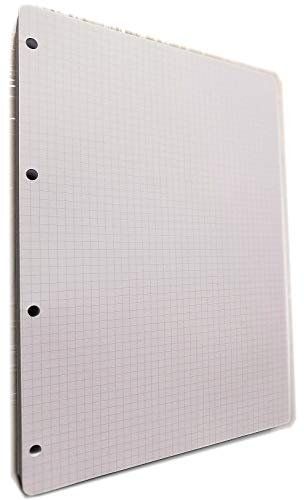 Ersatzteil A4 21 x 30 cm mit 4 Löchern für große Ordner mit 2/4 Ringen (100 Blatt A4 kariert 5 mm)