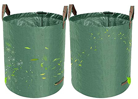 BETOY Gartensack 2 x 60L-2 Premium Gartensäcke-Stabile Gartenabfallsäcke aus Robustem Polypropylen-Gewebe (PP) - Selbststehend und Faltbar Laubsäcke für Gartenabfälle Laub Rasen Pflanz Grünschnitt