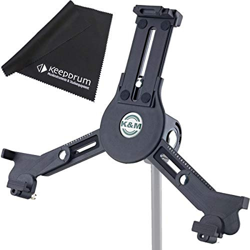 K M 19790 Tablet Tablet Holder PC Tripod Holder + Keepdrum Microfibre Cloth