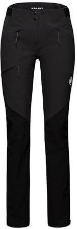 Mammut Courmayeur SO Pants Women | Pantaloni Softshell Slim Elasticizzati da Donna per Escursioni | Nero, Taglia 40 Corto