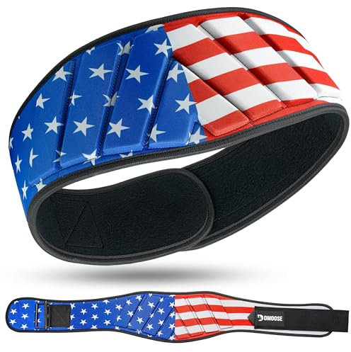 DMoose Kraft-Gewichthebergürtel für Männer und Frauen, Kreuzheben, Rückenstütze, Workout-Rückenstütze für Heben, Fitness, Cross-Training und Powerlifting – American Medium