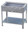 BSR-Grillen Holzkohlegrill Grillwagen Kohlegrill aus Edelstahl 65x53x80 cm Grillfläche 59,5x47 cm ideal für Privat Verein Catering Gastronomie (Grillrost verchromt)