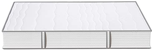 MSS e.K. XXL TONNEN-Taschenfederkernmatratze Medic Silver Plus | EXTRA HOCH 24 cm (Kernhöhe: 22 cm) | 100 x 200 cm | H5-XL | 7 Zonenaufbau | Komfortschaum | Borderbezug Silver | schadstoffgeprüft