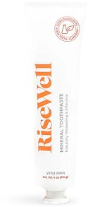 RiseWell Mineral Toothpaste - All Natural Toothpaste with Hydroxyapatite - Made in The USA, No Added Fluoride, SLS-Free - for a Stronger and Healthier Teeth, Wild Mint 4 Oz