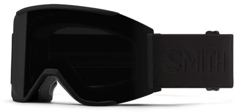 SMITH Squad MAG Goggles with ChromaPop Lens – Performance Snowsports Goggles with Easy Lens Change Technology for Skiing & Snowboarding – for Men & Women – Blackout + Sun Black