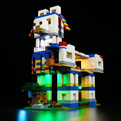 LocoLee Led Licht Set Kompatibel mit LEGO Minecraft Das Lamadorf, Led Beleuchtungs Set Compatible with LEGO 21188 für Minecraft - Nur Lichter-Set, Kein Modell-Modell (Standard Version)
