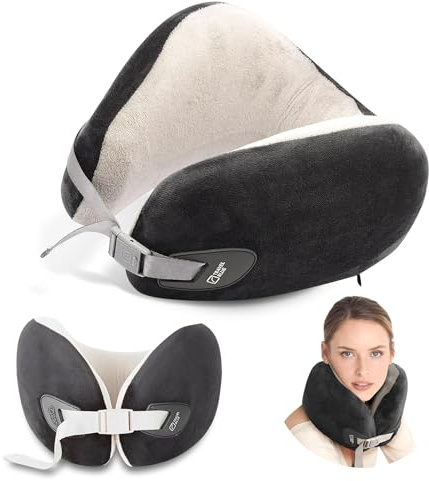 Travel Blue Infinity Oreiller de Voyage Ergonomique pour Le Cou Profitez d'un Sommeil ininterrompu avec Un Soutien à 360 degrés avec Un Oreiller Luxueux hypoallergénique (Gris)