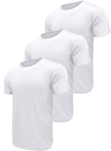 Boyzn T-shirtar för män, fukttransporterande, ”dry-fit”, fitness/sporttröjor, atletisk, löpning, gymträning, kortärmad t-shirt för män, 1-pack eller 3-pack, L