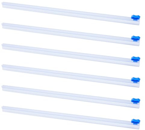 DICOSMETIC 6Pcs Plastic Slider Cutter 14.97 Reusable Cling Film Slide Cutter Self-Adhesive Slide Cutter Replacement Food Wrap Cutter Wrap Dispenser for Aluminum Foil Wax Paper