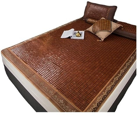 Sommer-Schlafmatte Sommer-Kühl-Isomatte Home Rattan Matte Karbonisierte Bambus Matte Sommer Kühle Bett Matratze Umweltfreundlich Handgefertigt Bambusmatten-Bett Sommerschlafmatte (Color : A, Size :