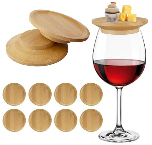 Dannir 8 decorazioni per salumi e calici da vino, mini tagliere, piatti per antipasti, coperture in vetro per tenere lontani gli insetti per riunioni di famiglia, bar, ristoranti