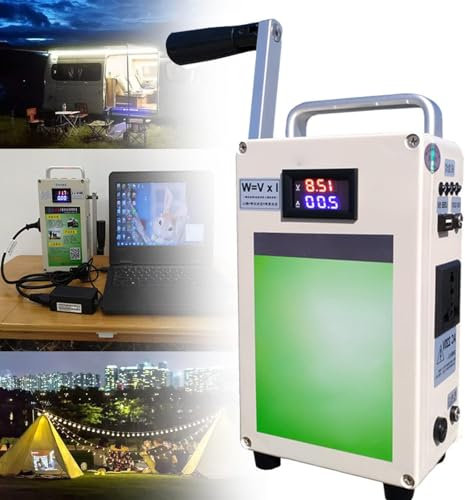 guoyjmm Generador Portátil Generador de Manivela, Generador de Energía Manivela con Enchufe, Camping para Teléfono Móvil Generador de Energía Manivela Generador de Emergencia,220V