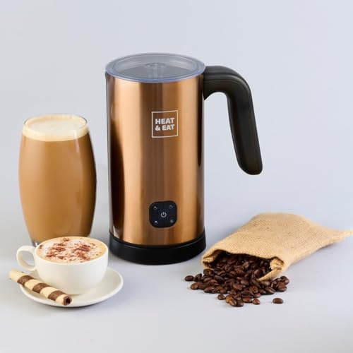 New Copper Heat & Eat Hot Chocolate Maker with Non Stick Base/Removable Whisk with 4 Different Settings - A46