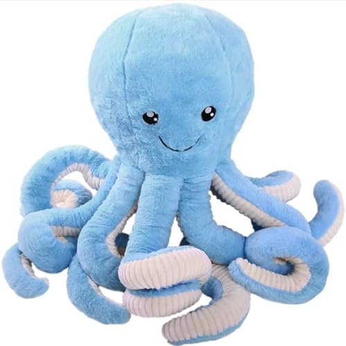Gustaw Teddybär Groß XXL Krake - Plüschbär, Kuschelbär XXL Plüschtier, Spielgefährte und Deko in einem - Stofftier, Plüschtier Kuscheltier Teddy (Blau, 40cm)