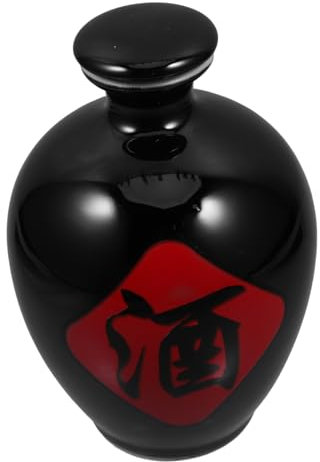 Garneck Empty Wine Jar Chinese Style Decanter Airtight Flask Traditional Liquor Container Multifunctional Storage