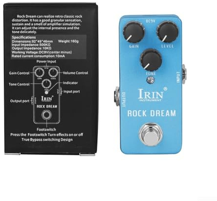 Ganzmetallgehäuse Wah Distortion Overdrive Delay Reverb Kompressor Pedal, klarer und detaillierter Ton, perfekt für jedes Setup (blau)